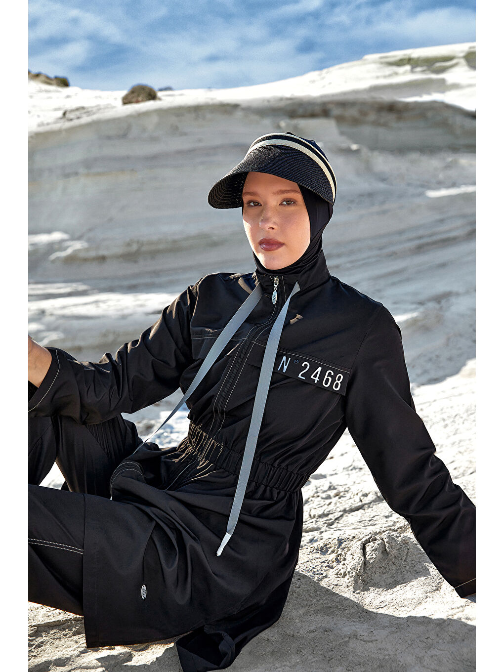 Tam Kapalı Tesettür Mayo 1503 Siyah04