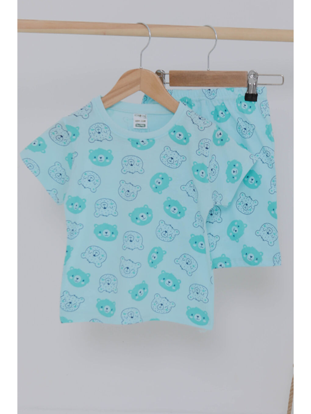 Yeşil Erkek Çocuk Mint Desenli İkili Takım - 27060-1