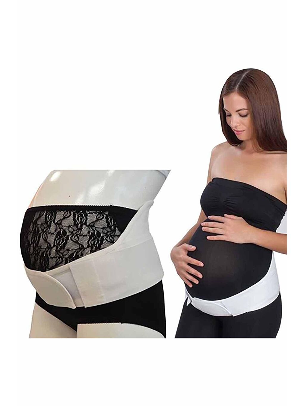 Babyjem Hamile Bel Destek Bandı Beyaz-1