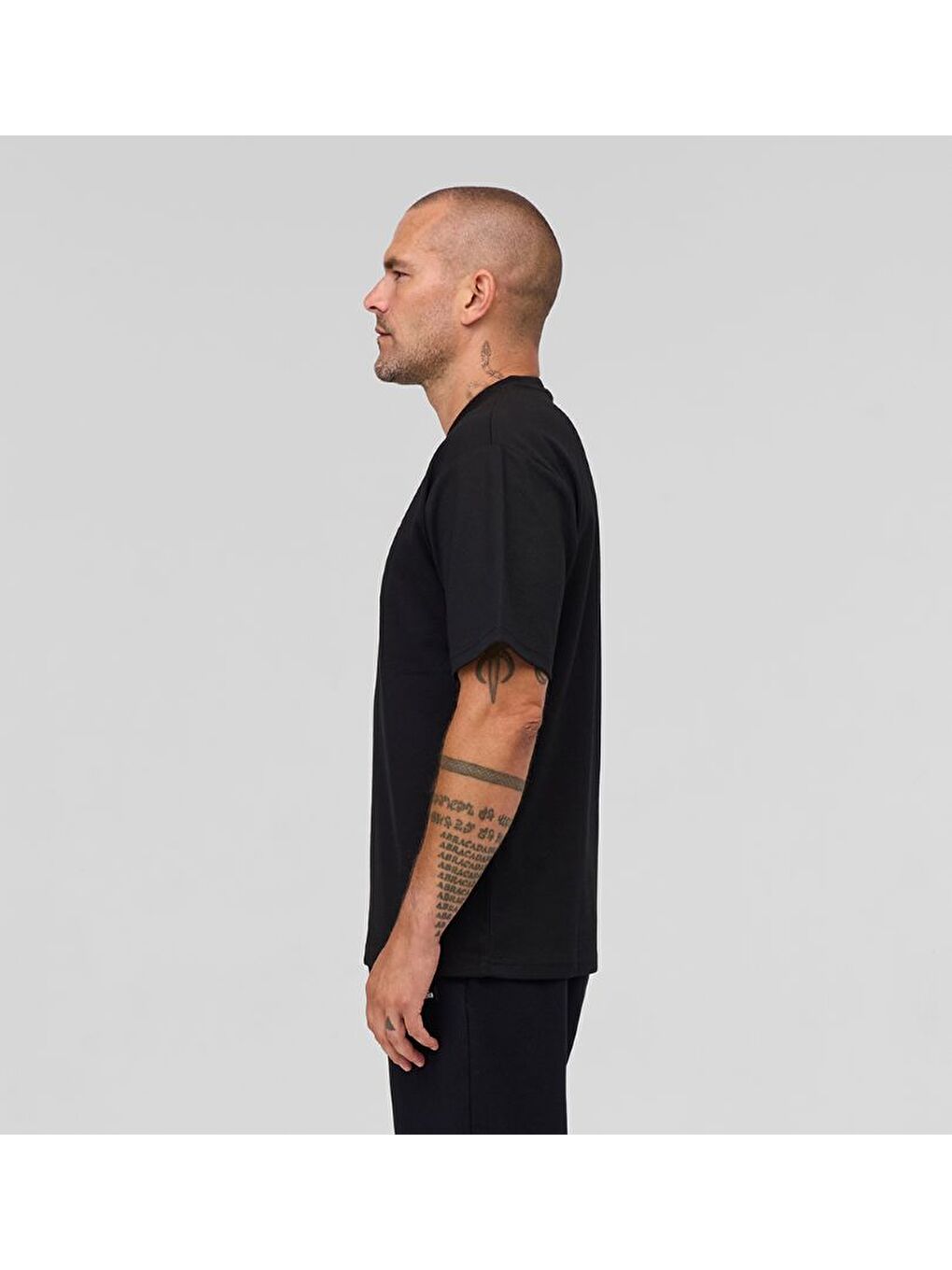 Siyah Csc M Label Chest Graphic Tee Erkek Tişört CS0470-2