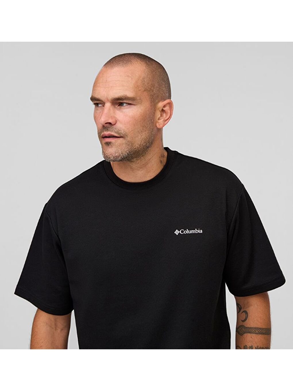 Siyah Csc M Label Chest Graphic Tee Erkek Tişört CS0470-3