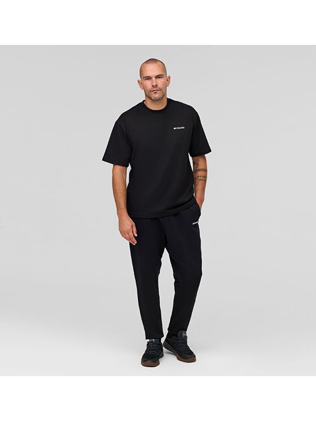 Siyah Csc M Label Chest Graphic Tee Erkek Tişört CS0470-4