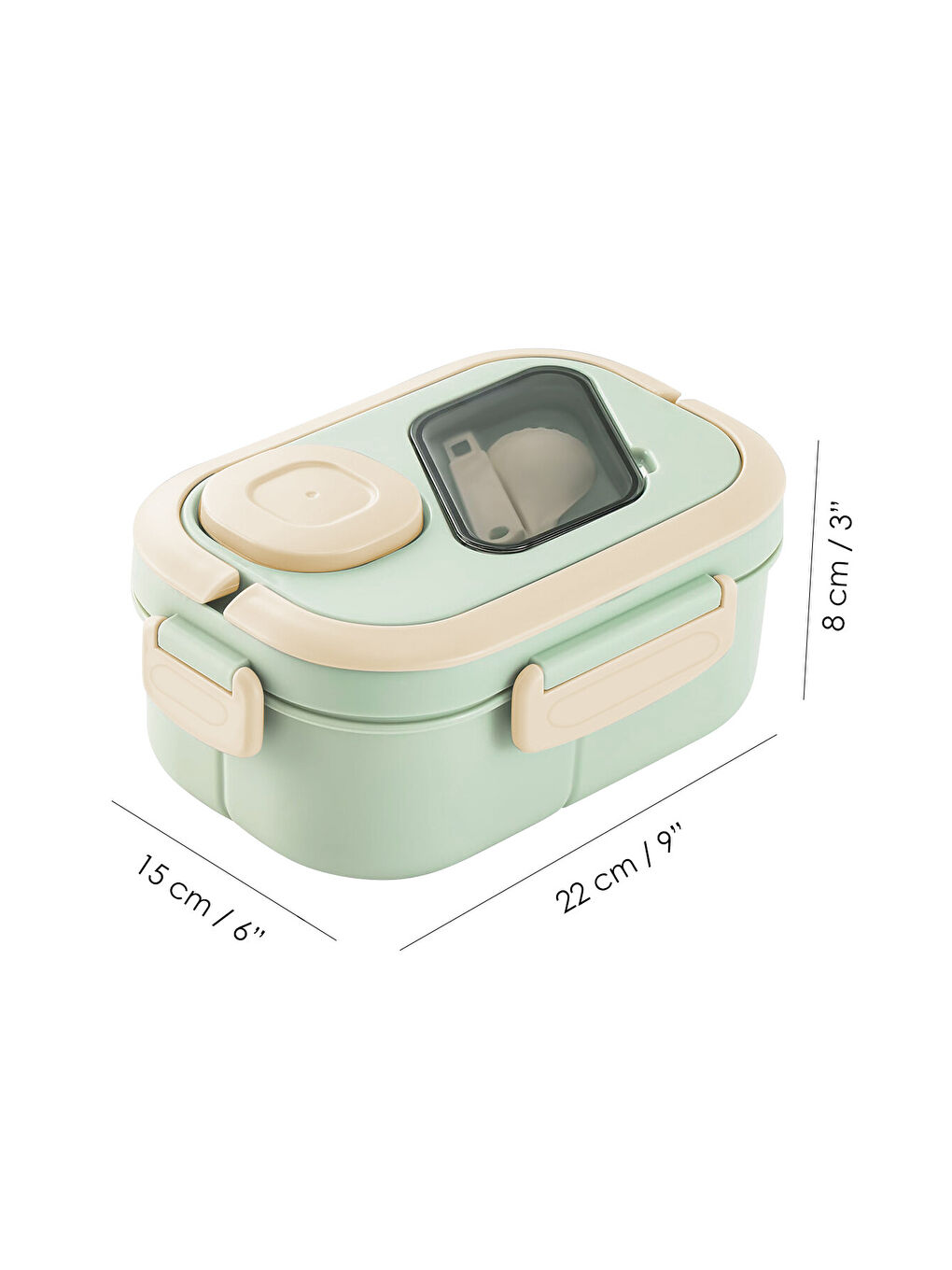 Yeşil Bondie Kilitli Kapaklı Yemek Kabı-5