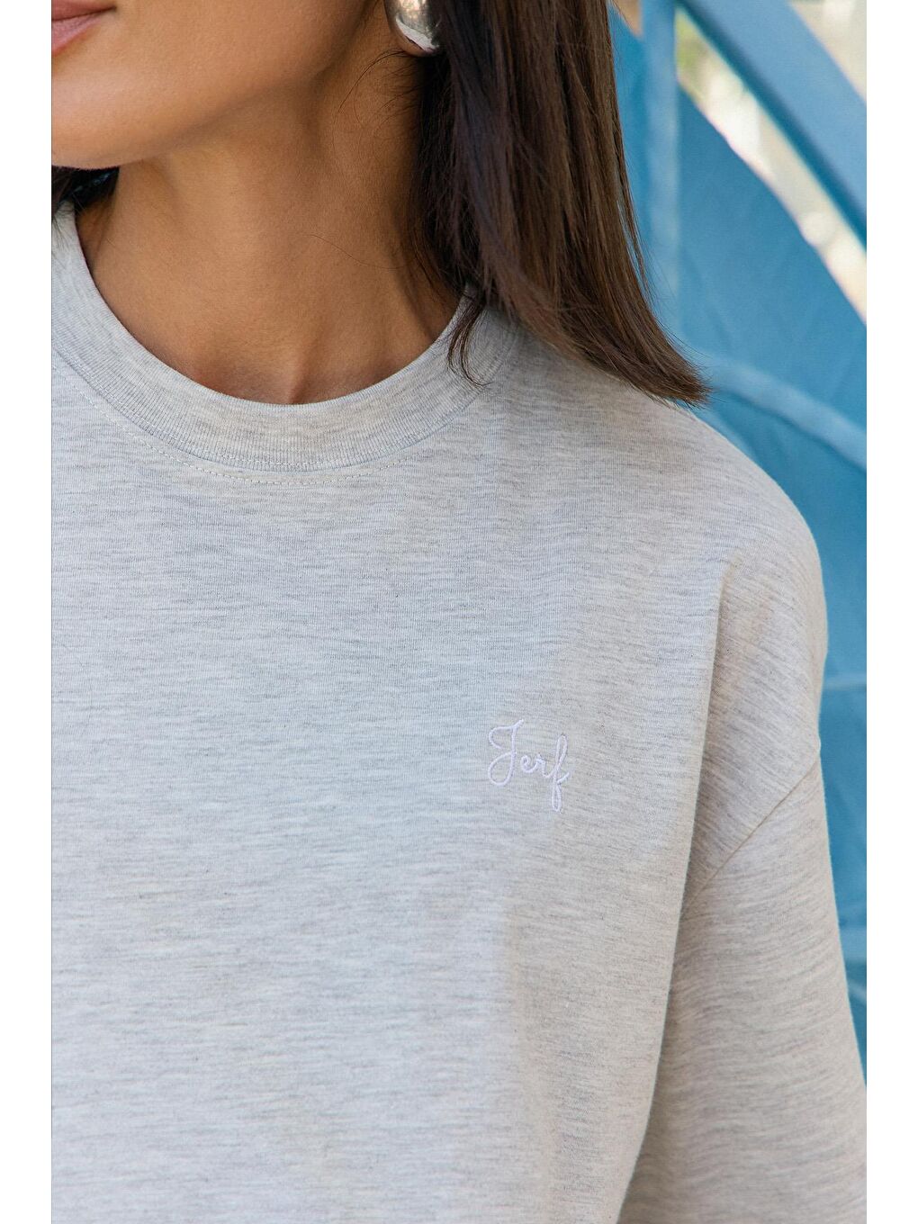 Gri Üst Giyim, T-shirt, Aura-2