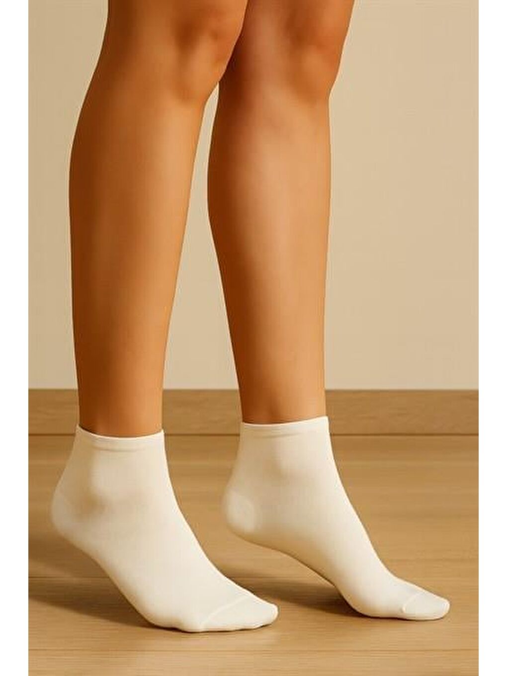 Kadın Basic Step Çorap Beyaz