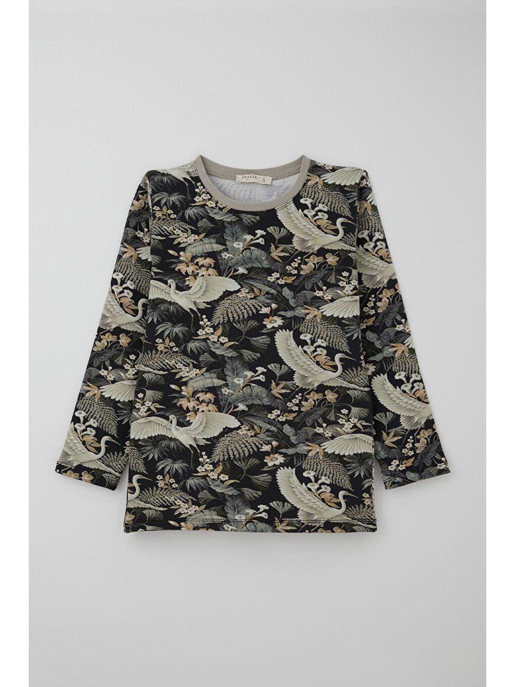 Kız Çocuk Pijama Takımı Orman Temalı Leylek Desenli Karışık Renk (4-8 Yaş)-1