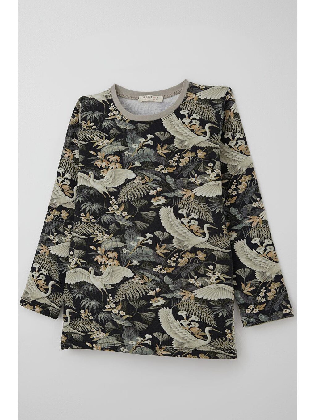 Kız Çocuk Pijama Takımı Orman Temalı Leylek Desenli Karışık Renk (4-8 Yaş)-5