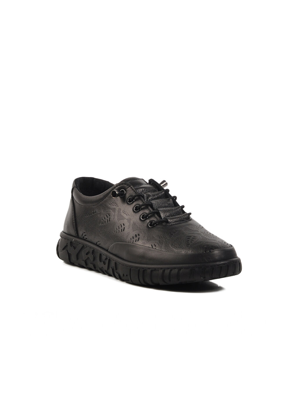 Siyah Hakiki Deri Kadın Casual Ayakkabı 1049 Z-2