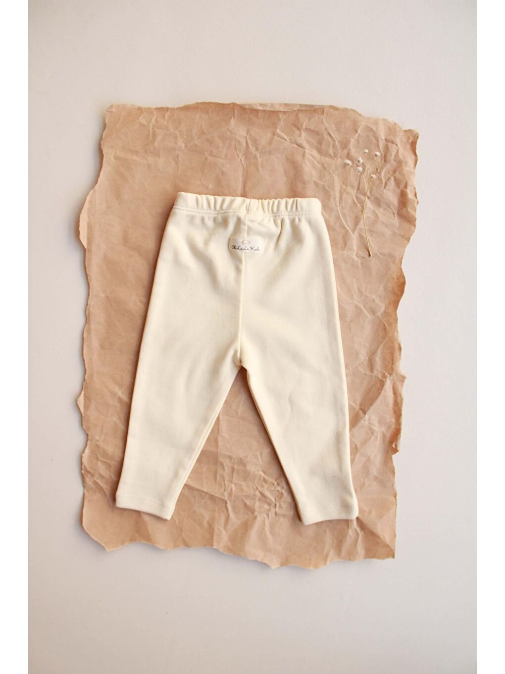 Sarı Tereyağ Penye Tayt-1