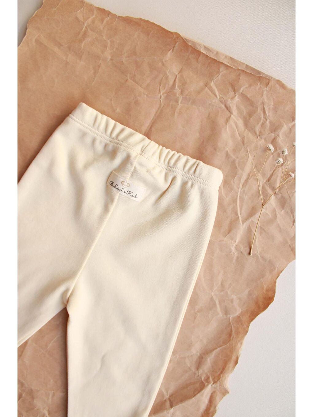 Sarı Tereyağ Penye Tayt-2