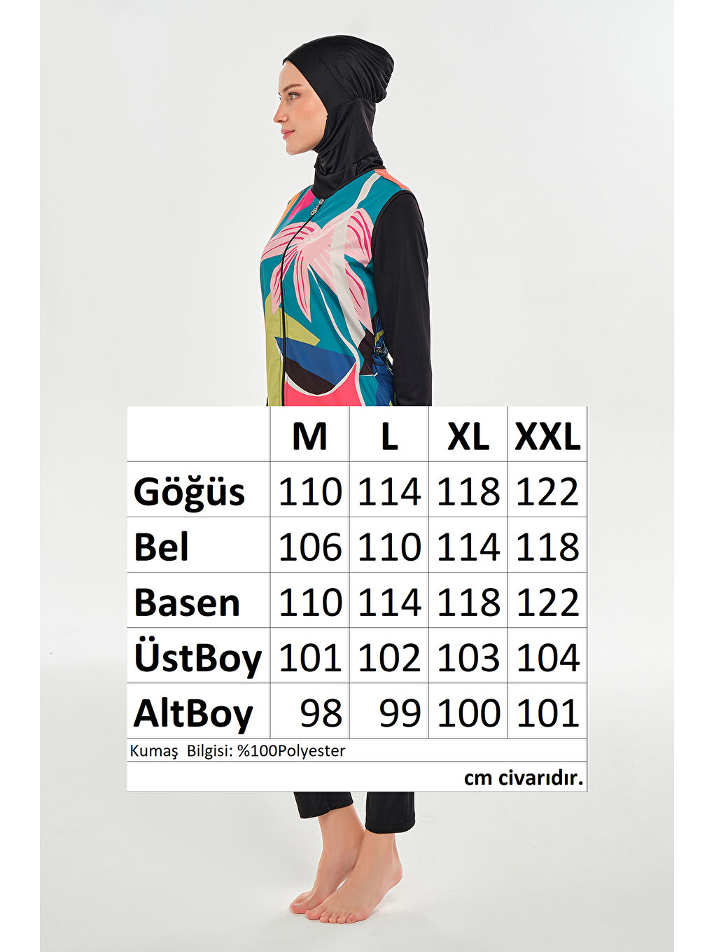 Tam Kapalı Tesettür Mayo 3307 Siyah-3