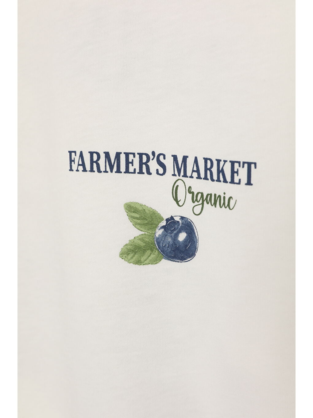 Yaban Mersini Baskılı Tişört Ekru-1