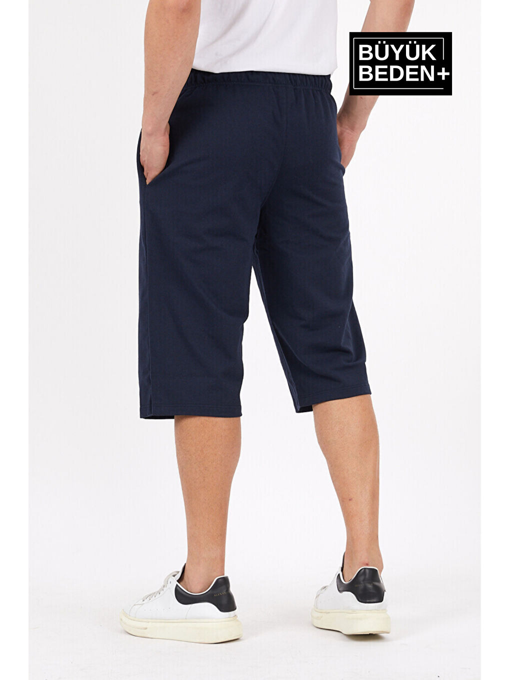 Lacivert Erkek  N.Brooklyn Baskılı Slim Fit Kalıp Büyük Beden Şort SPR25BSR089-1