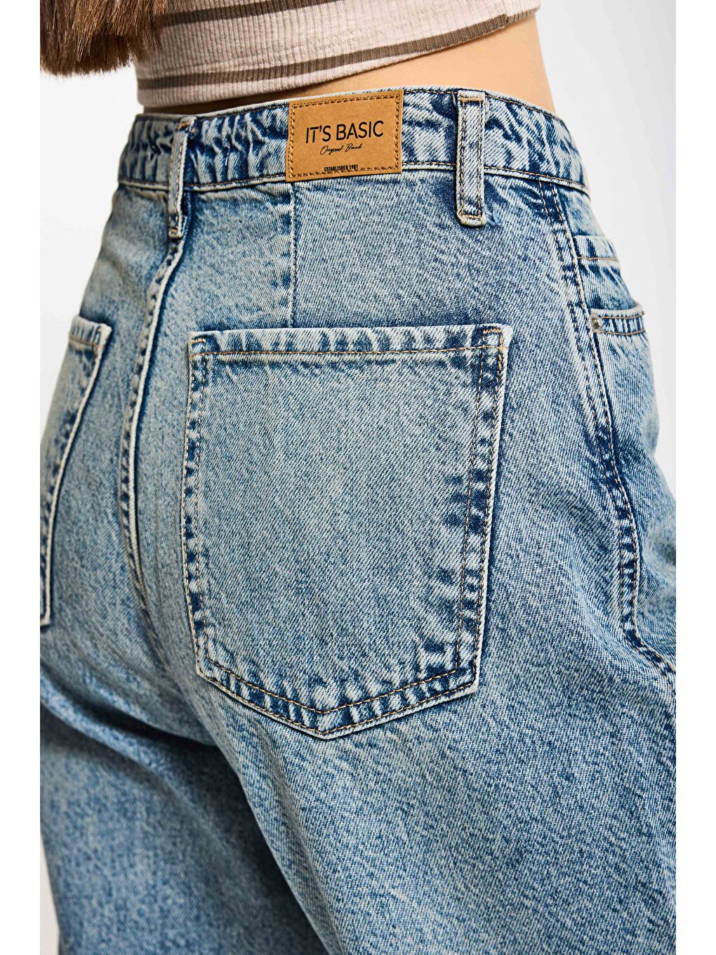 Mavi Kadın Jean Rengi 4s6-32 Relax Fit %100 Pamuk Denim Jean-5