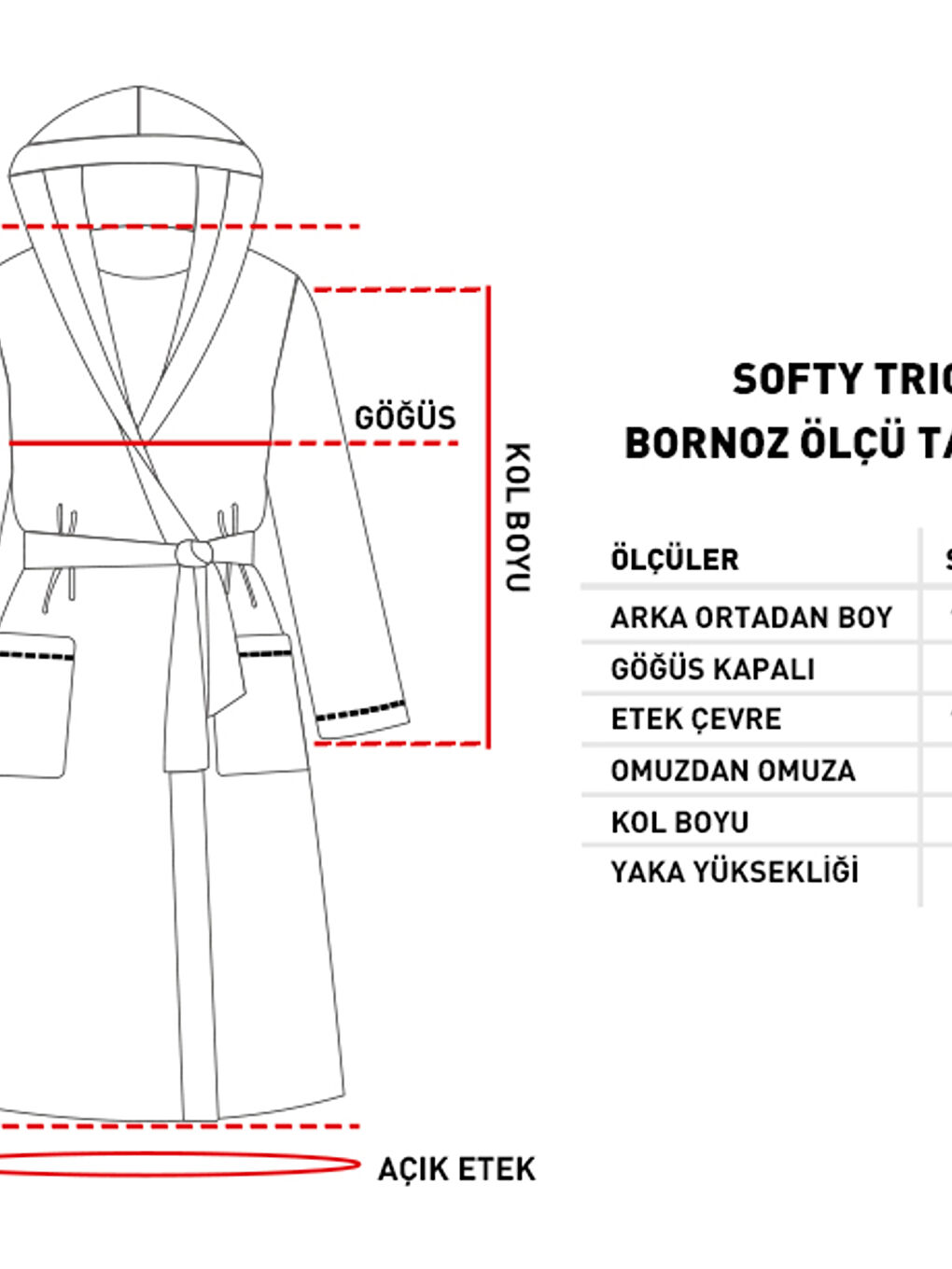 Softy Triga  100 Pamuklu Kapüşonlu Bornoz Beyaz-4