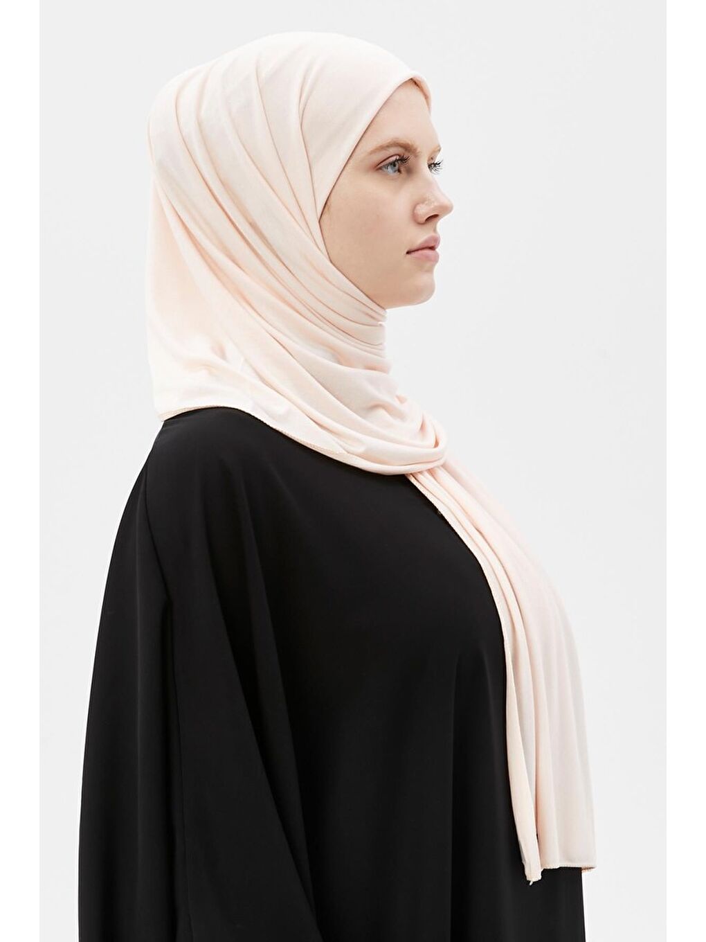Pembe Tesettür Düz Penye Şal-2