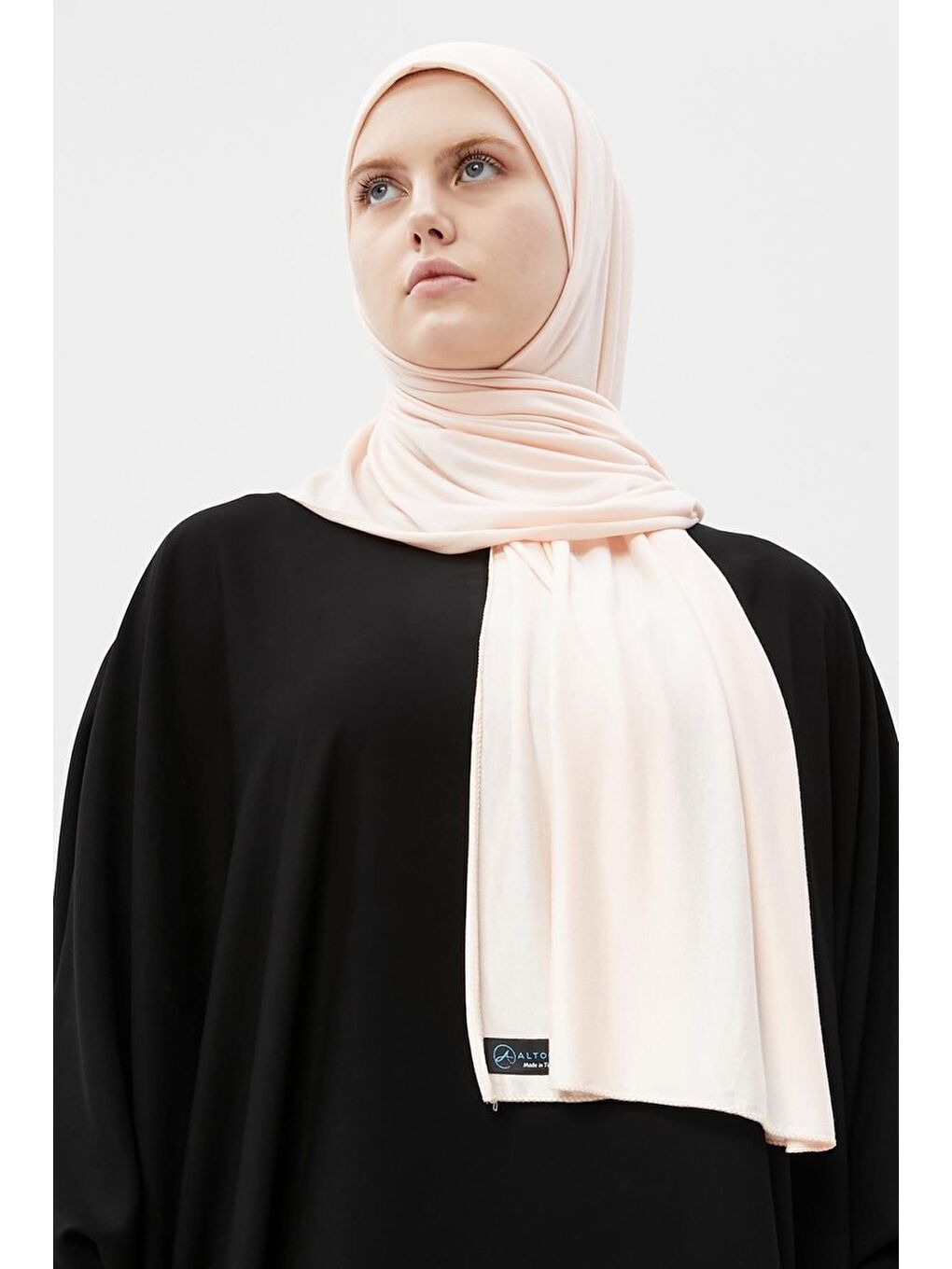 Pembe Tesettür Düz Penye Şal-3