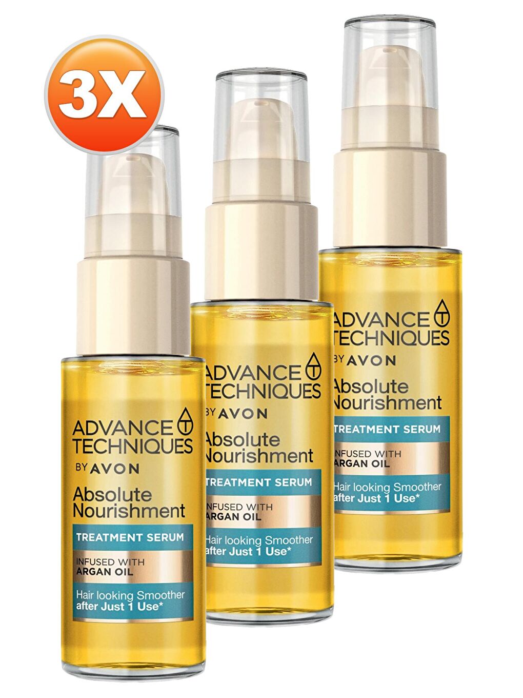 AVON Renksiz Advance Techniques Argan Yağı Içeren Besleyici Saç Serumu 30 Ml. Üçlü Set - 1