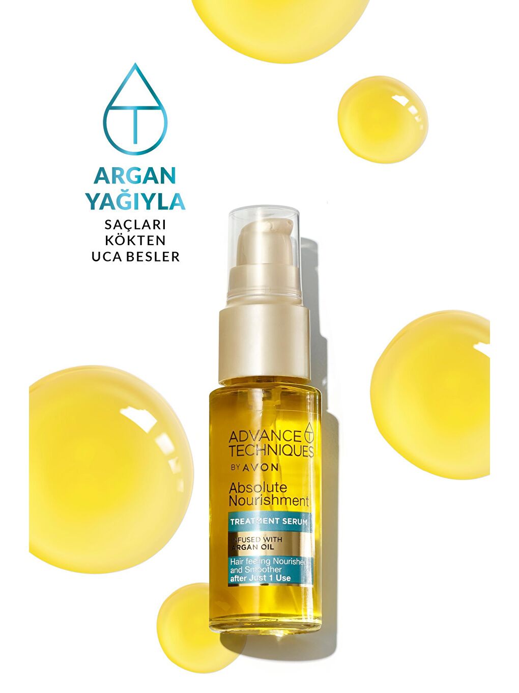 AVON Renksiz Advance Techniques Argan Yağı Içeren Besleyici Saç Serumu 30 Ml. Üçlü Set - 2