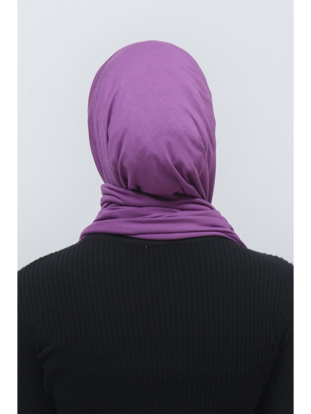 Mor Tesettür Düz Penye Şal-4