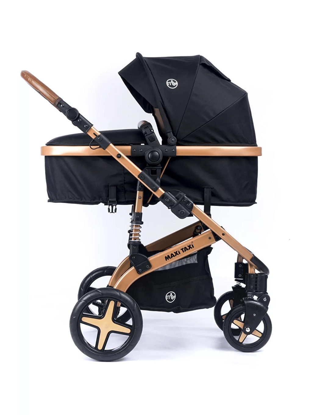 Maxi Taxi Renksiz Fast Pro Alüminyum Travel Sistem Bebek Arabası - Gold Black - 2