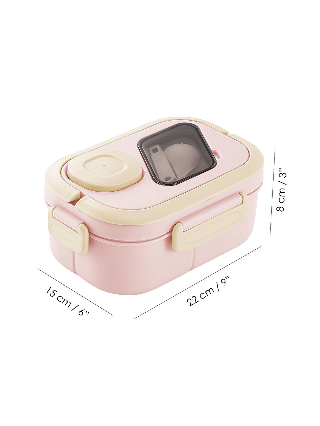Pembe Bondie Kilitli Kapaklı Yemek Kabı-5