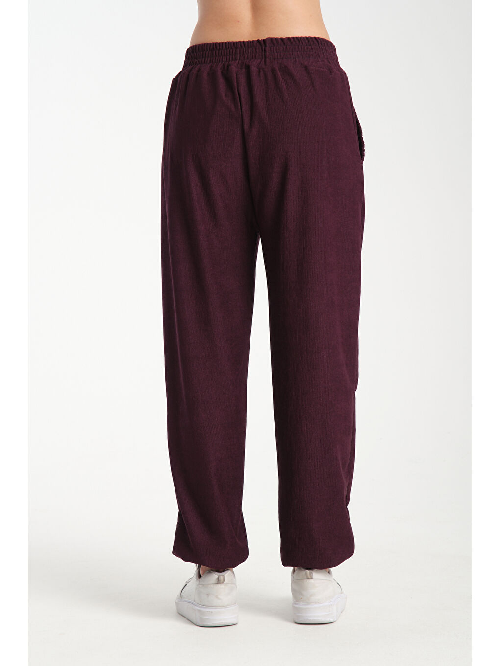 Mor Kadın Bel Ve Paça Lastikli Kadın Pantolon 1022-3