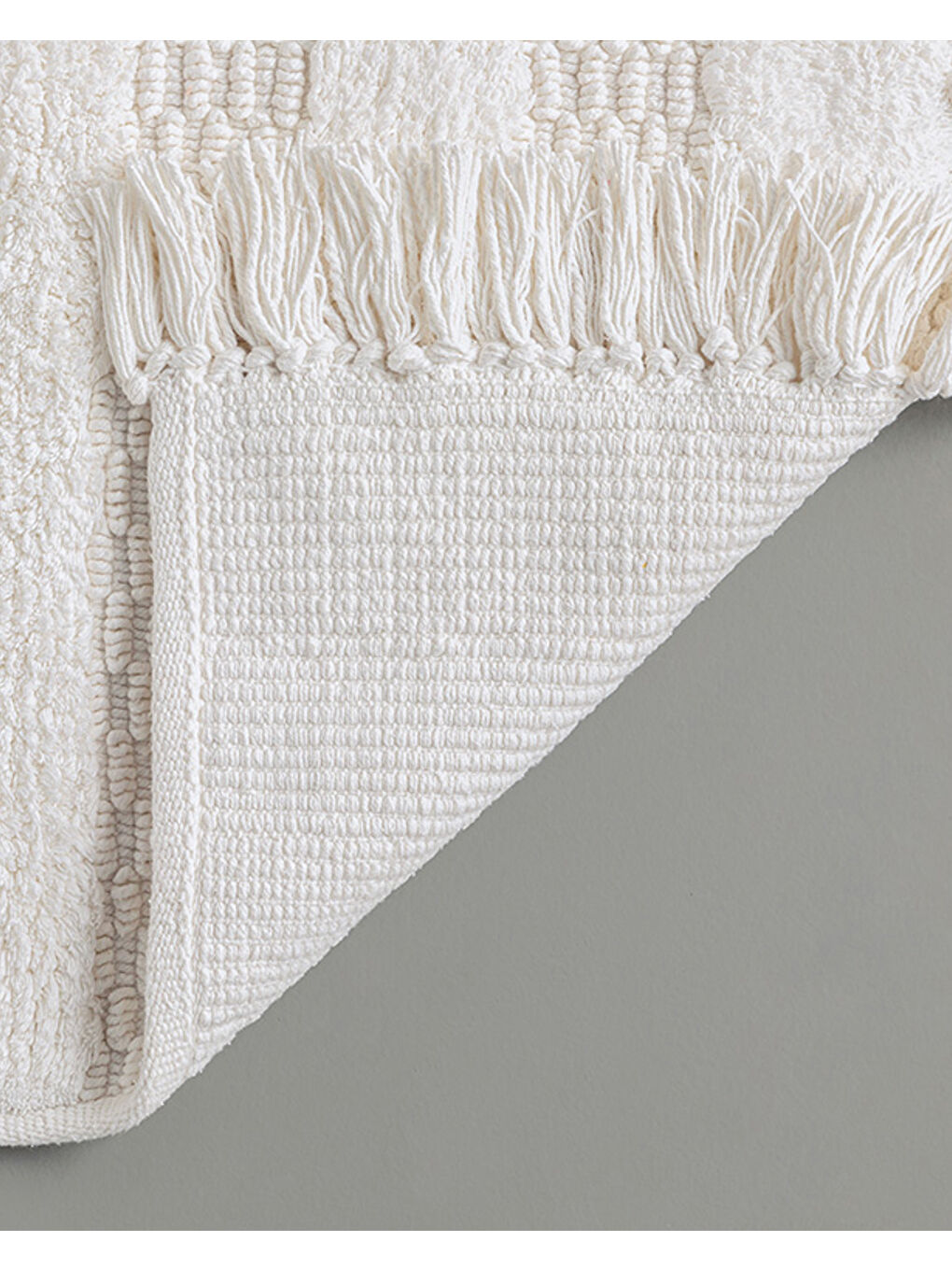 Ava Pamuklu Banyo Paspası Ekru-1