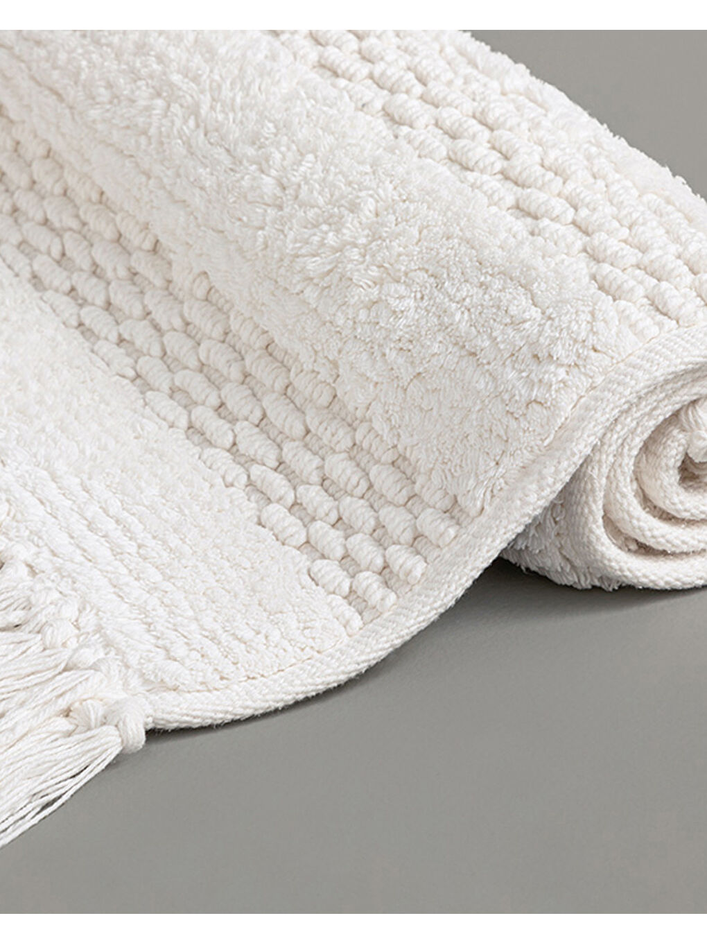 Ava Pamuklu Banyo Paspası Ekru-2