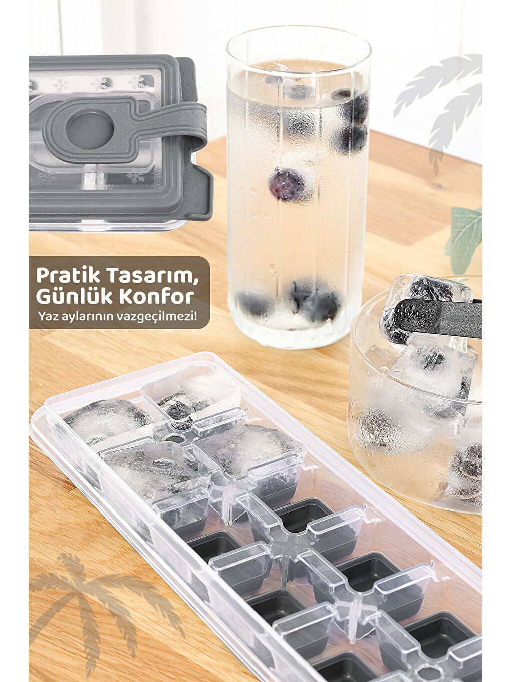 Karışık 3'lü Silikon Bas Çıkar Buzluk-4