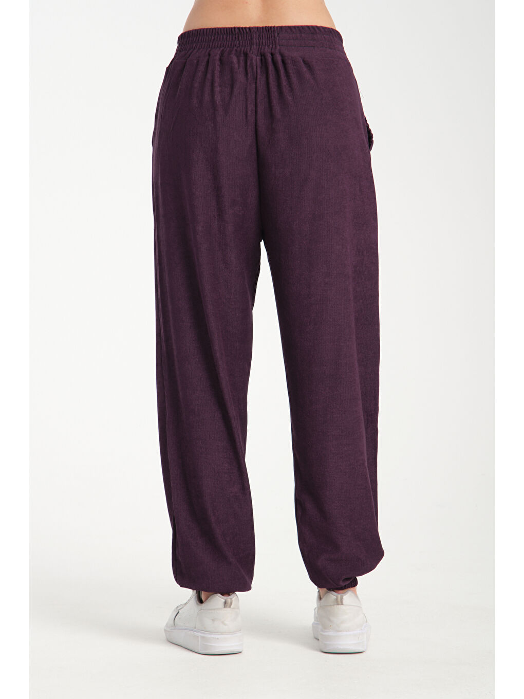 Mürdüm Kadın Bel Ve Paça Lastikli Kadın Pantolon 1022-3