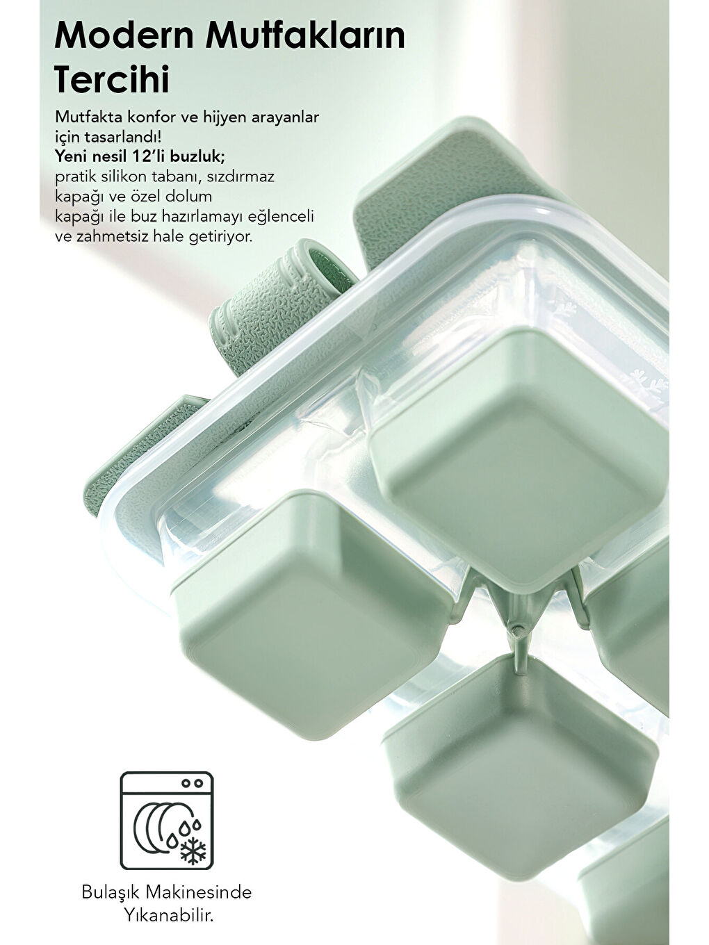 Karışık 3'lü Silikon Bas Çıkar Buzluk-5