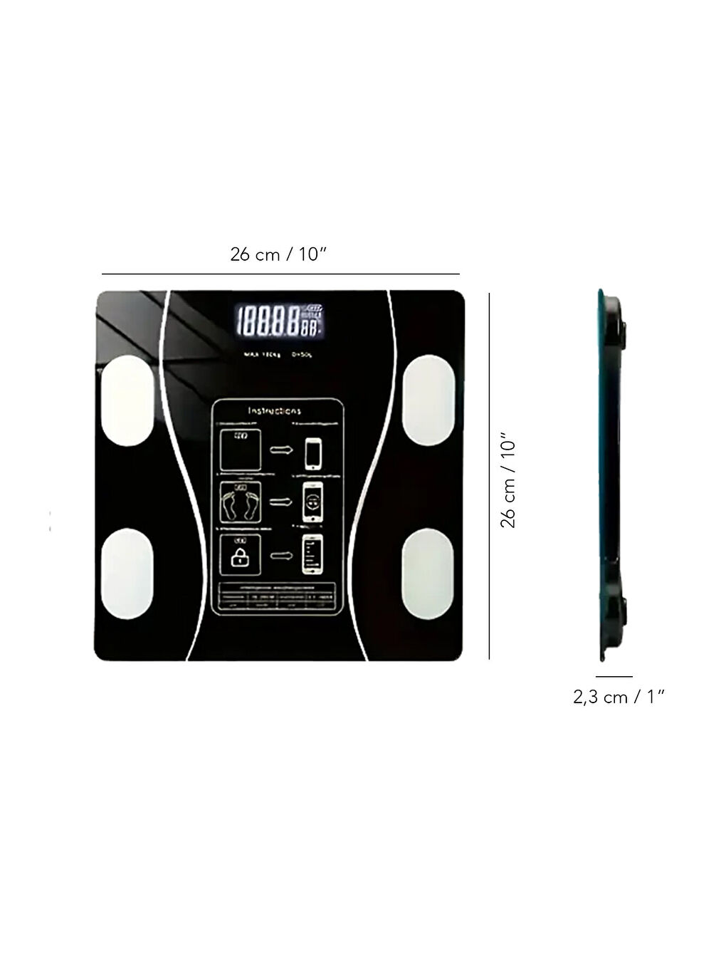 Siyah Dijital Bluetooth Baskül-5