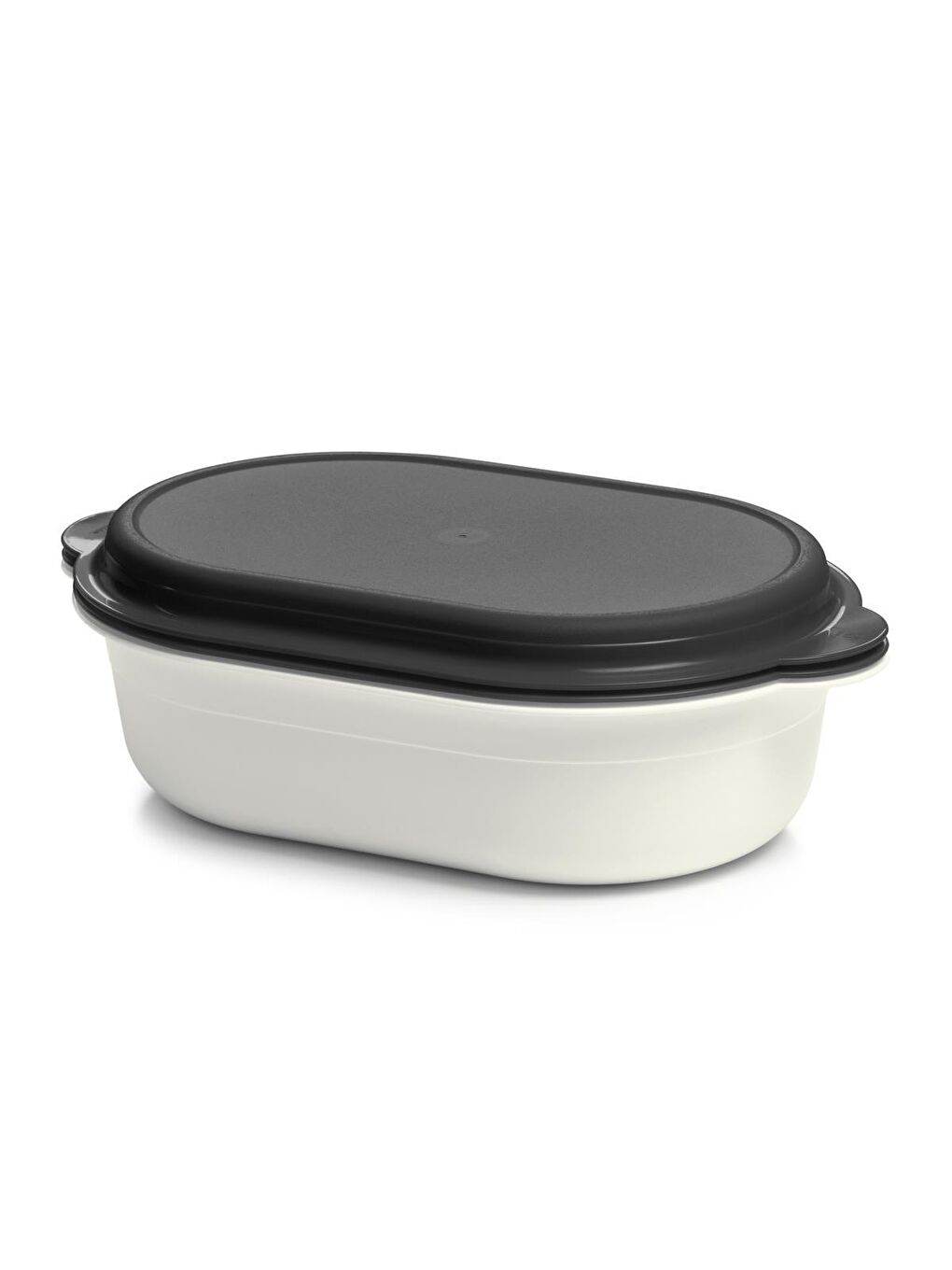 Tupperware Siyah Oval Saklama Kabı Servis Tabağı 2.5L