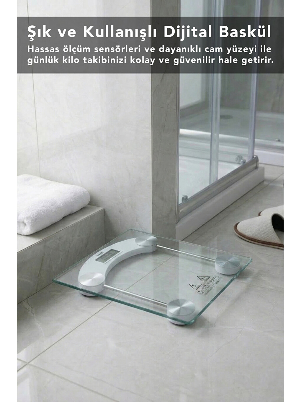 Renksiz Kişisel Cam Dijital Baskül-2