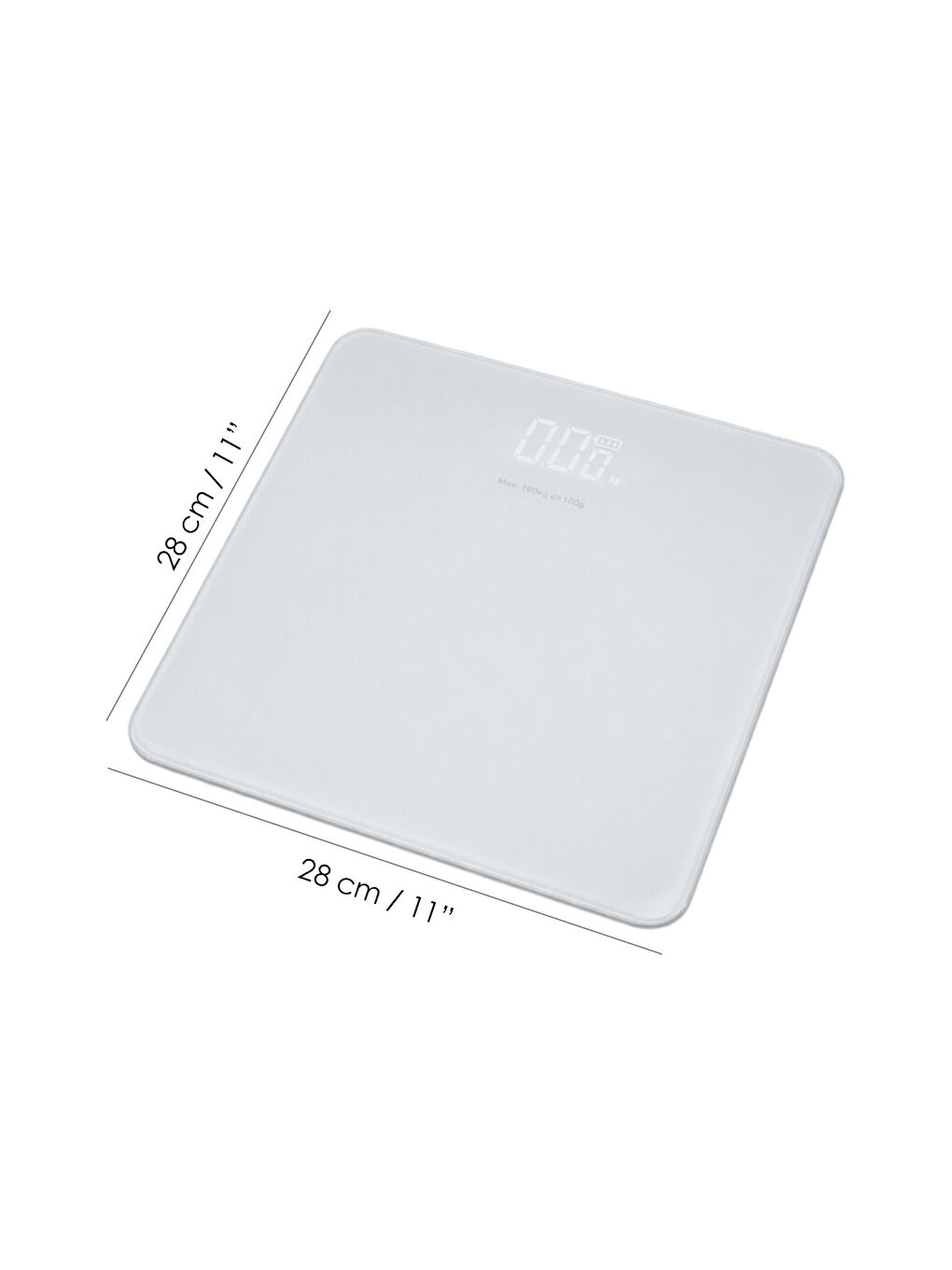 Beyaz LED Ekran Cam Dijital Baskül-4