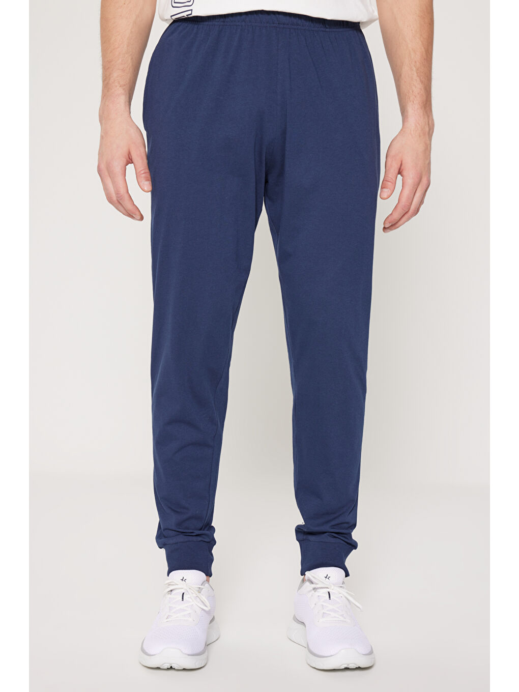 Erkek Ekru Standart Fit Normal Kesim %100 Pamuk Baskılı Bisiklet Yaka Pijama Takımı-4