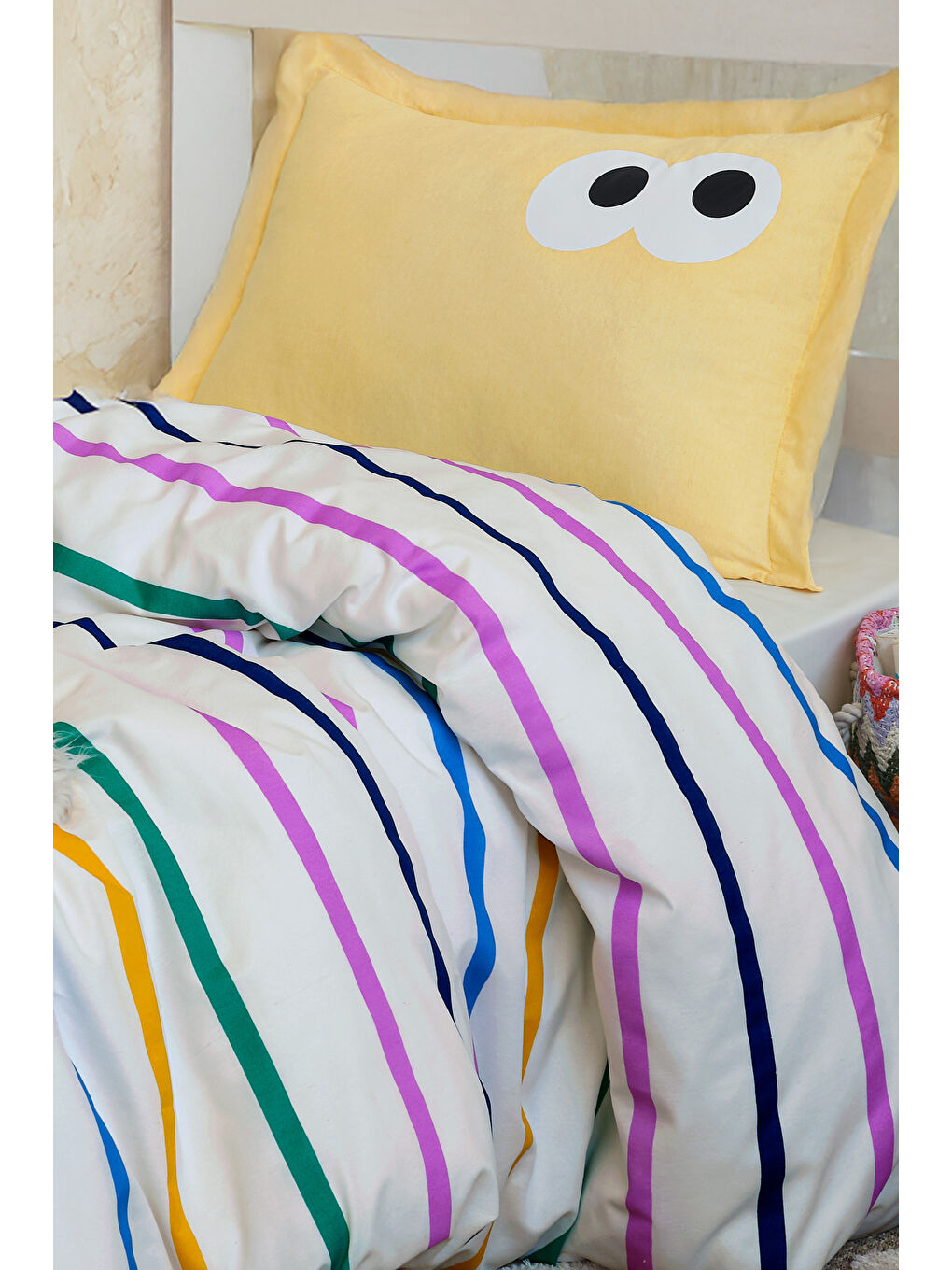 Junior Nevresim Seti Tek Kişilik Fuuny Sarı-2