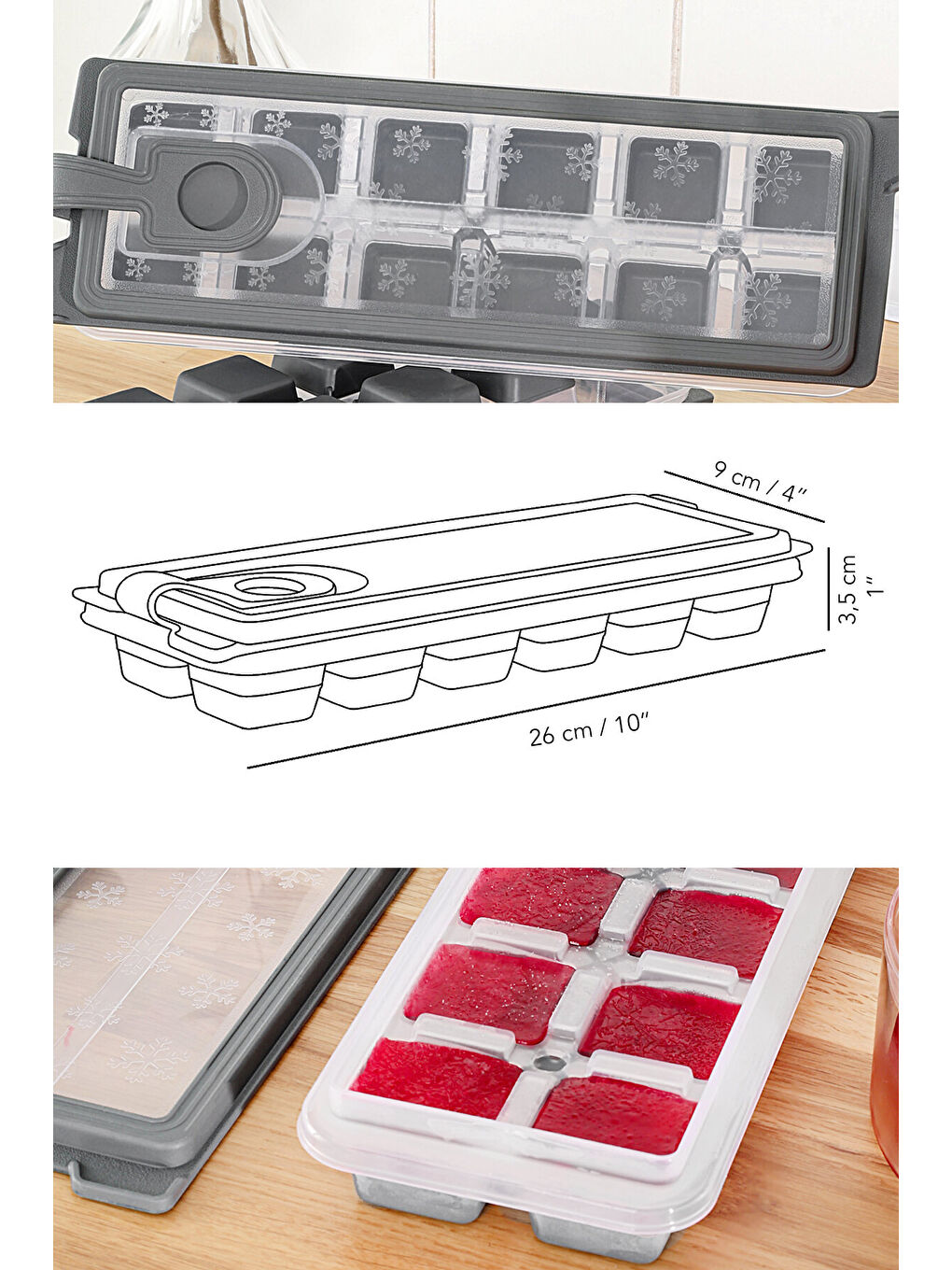 Gri 1 Adet Silikon Bas Çıkar Buzluk-5