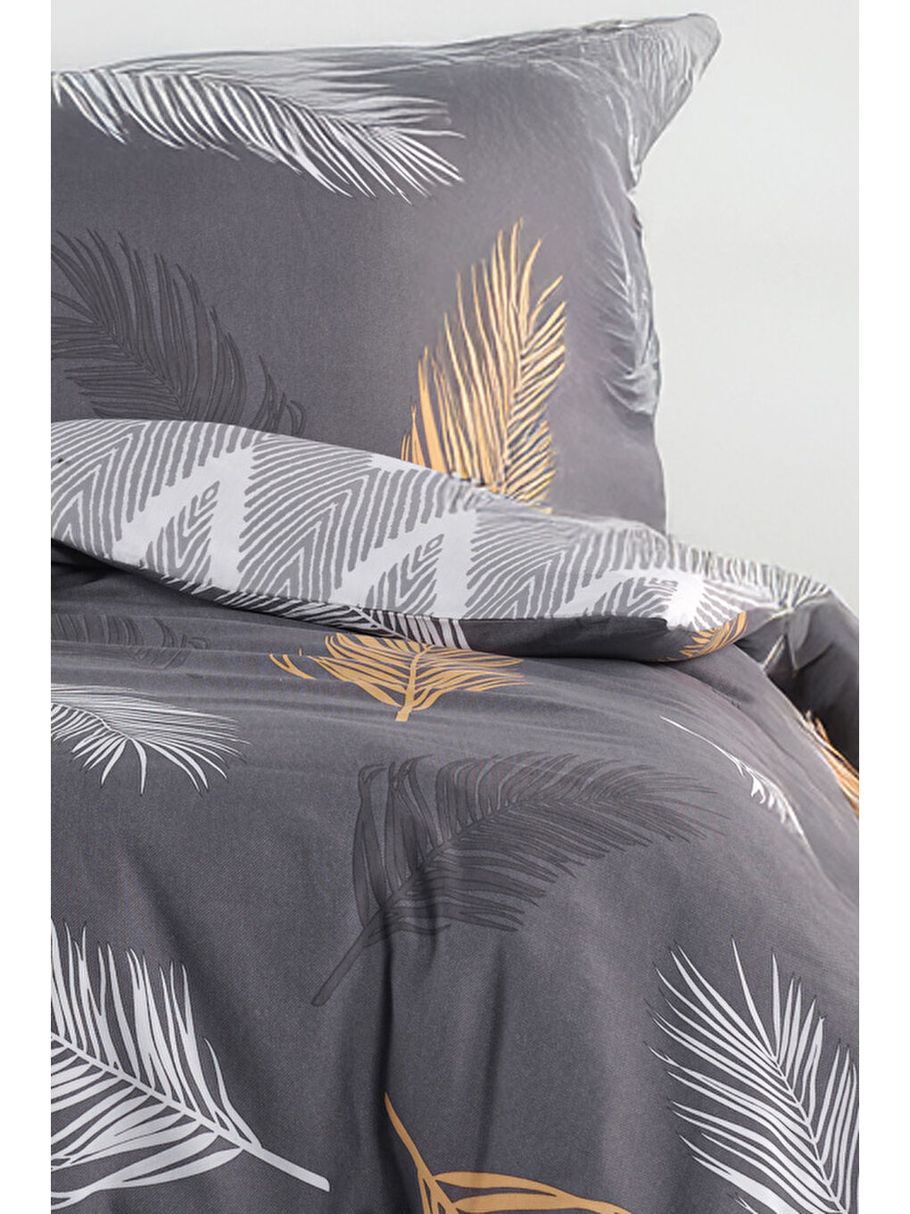 Junior Nevresim Seti Tek Kişilik Olivia Altın-Gri-2