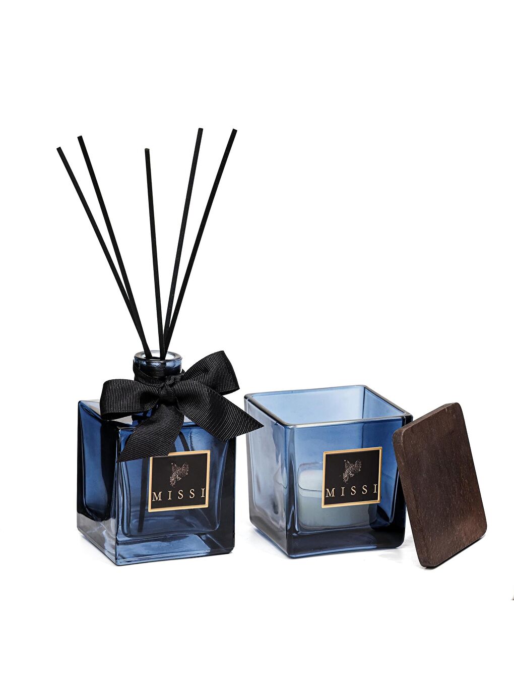 Yeşil Simple Luxe Collection-Yasemin Sandal Oda Kokusu ve Mumluk Seti-1