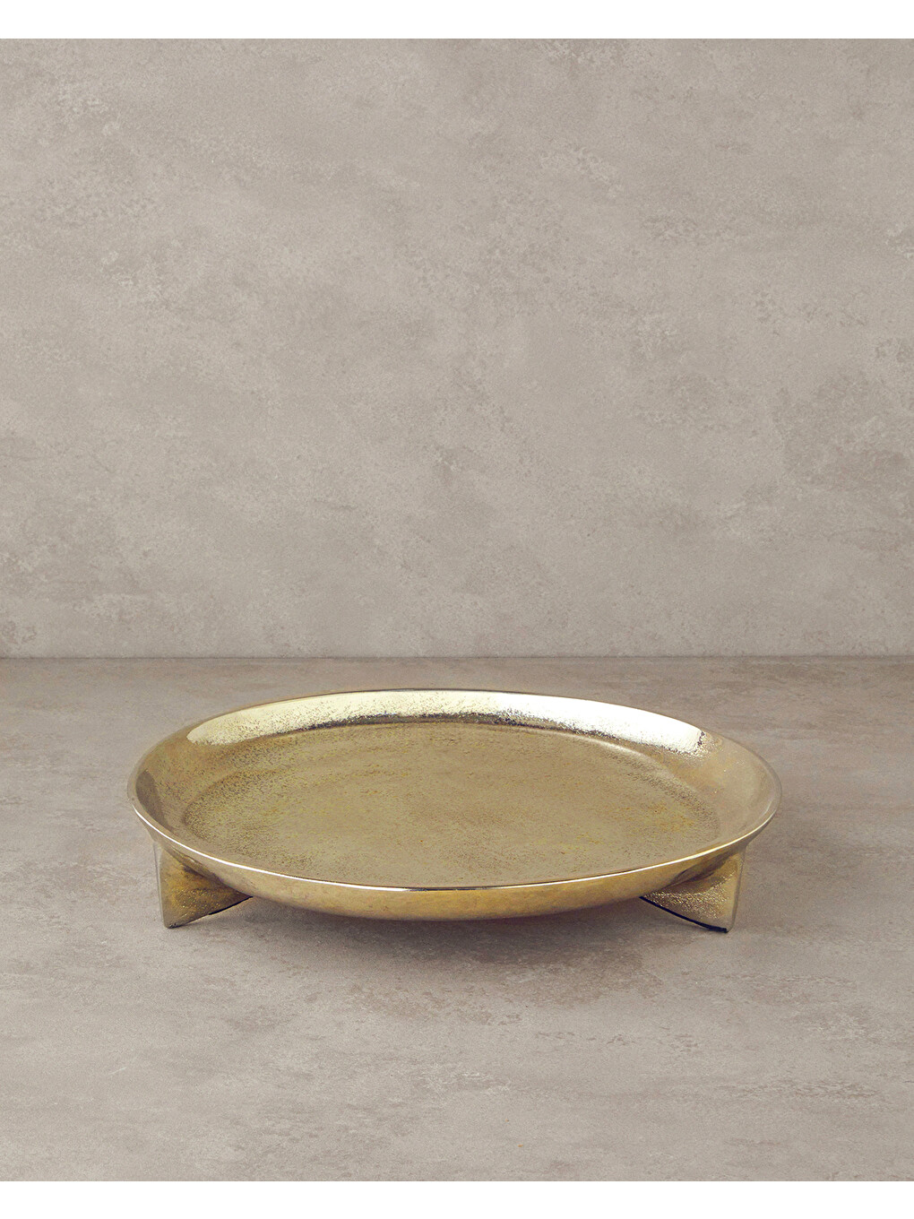 Sarı Mirrory Dekoratif Tabak 38x38x7 cm Gold