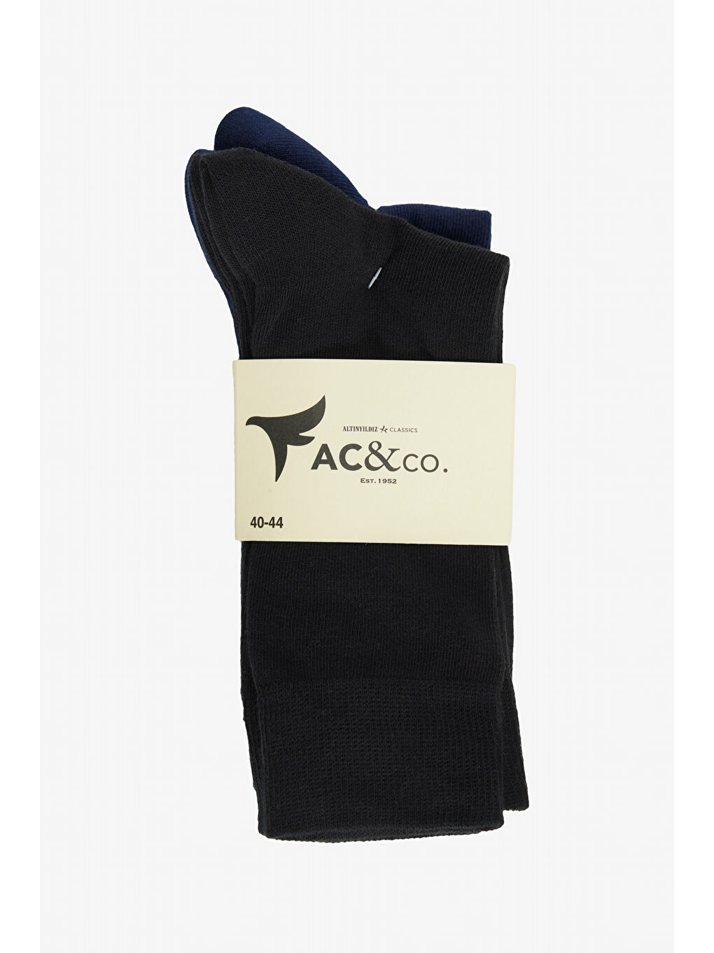 Erkek Siyah-Lacivert Pamuklu 5'li Paket Soket Çorap-1
