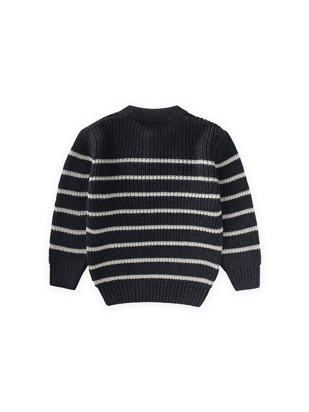 Çizgili Triko Kazak 2-8 Yaş Antrasit-1