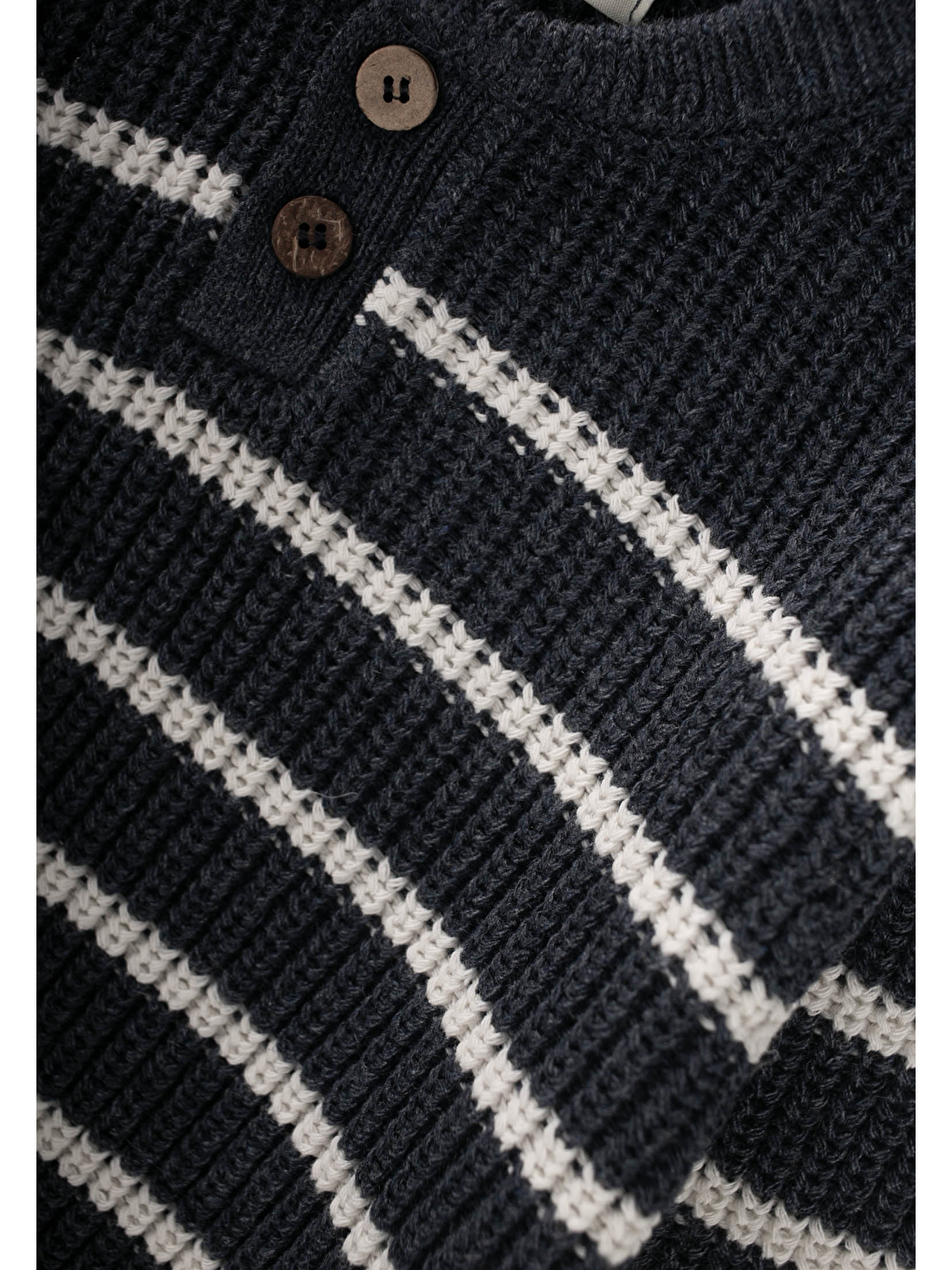 Çizgili Triko Kazak 2-8 Yaş Antrasit-2