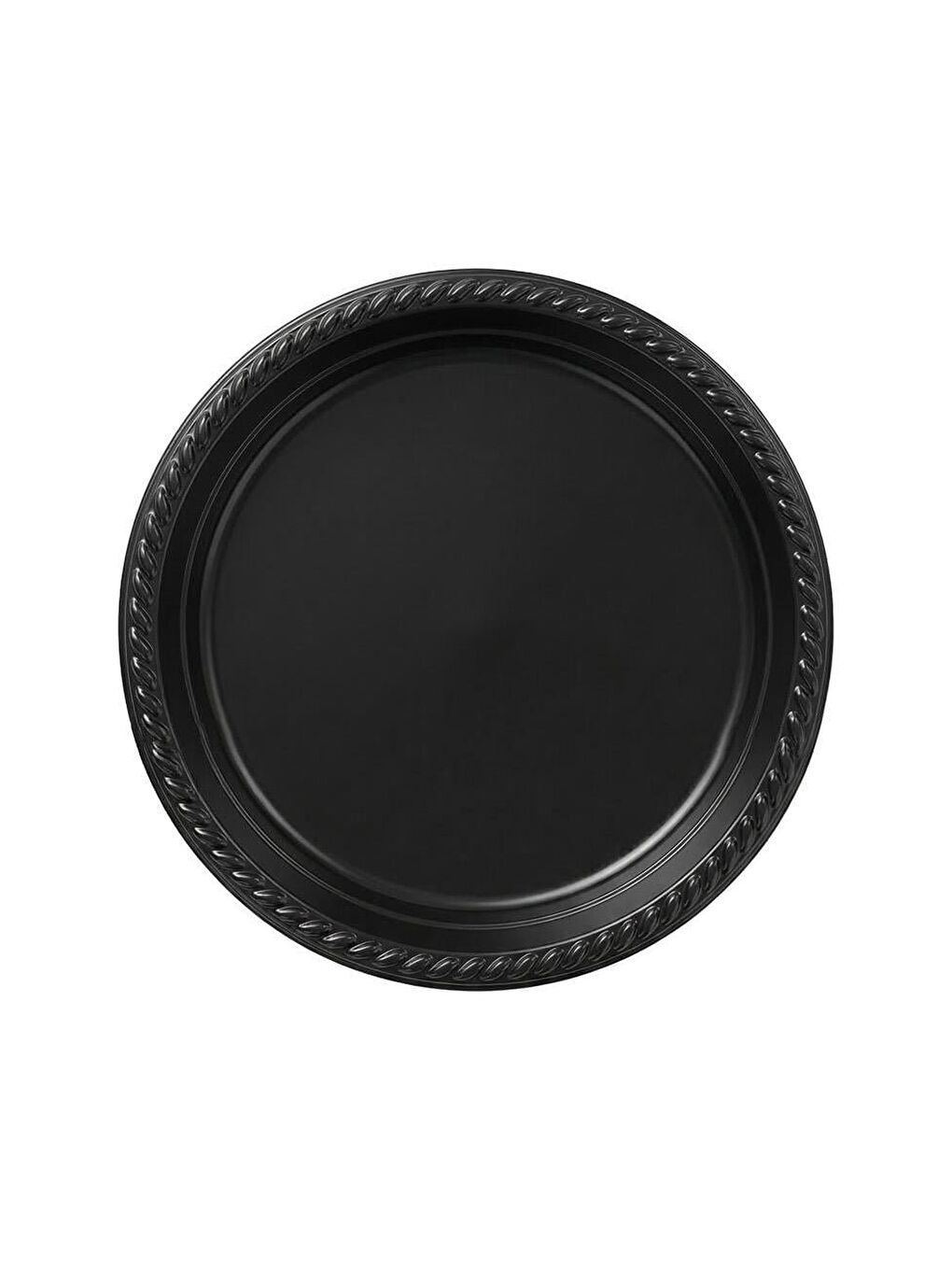 Plastik Tabak Doğum Günü Parti Tabağı Siyah 21 cm 25'li-2