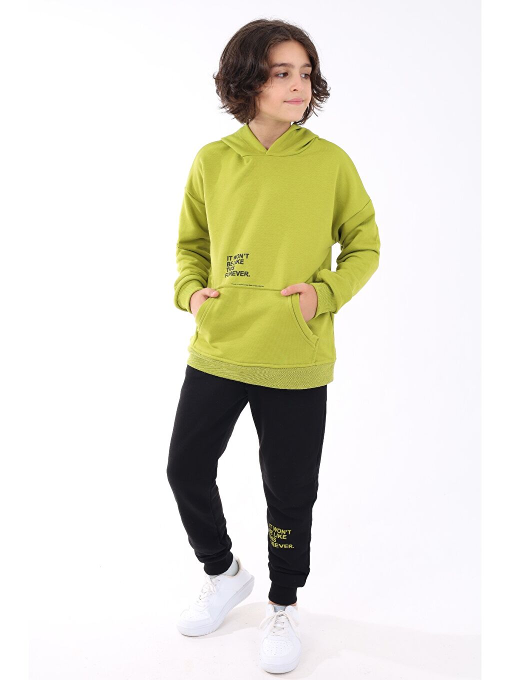 Yeşil Erkek Çocuk Baskılı Eşofman Takım-3