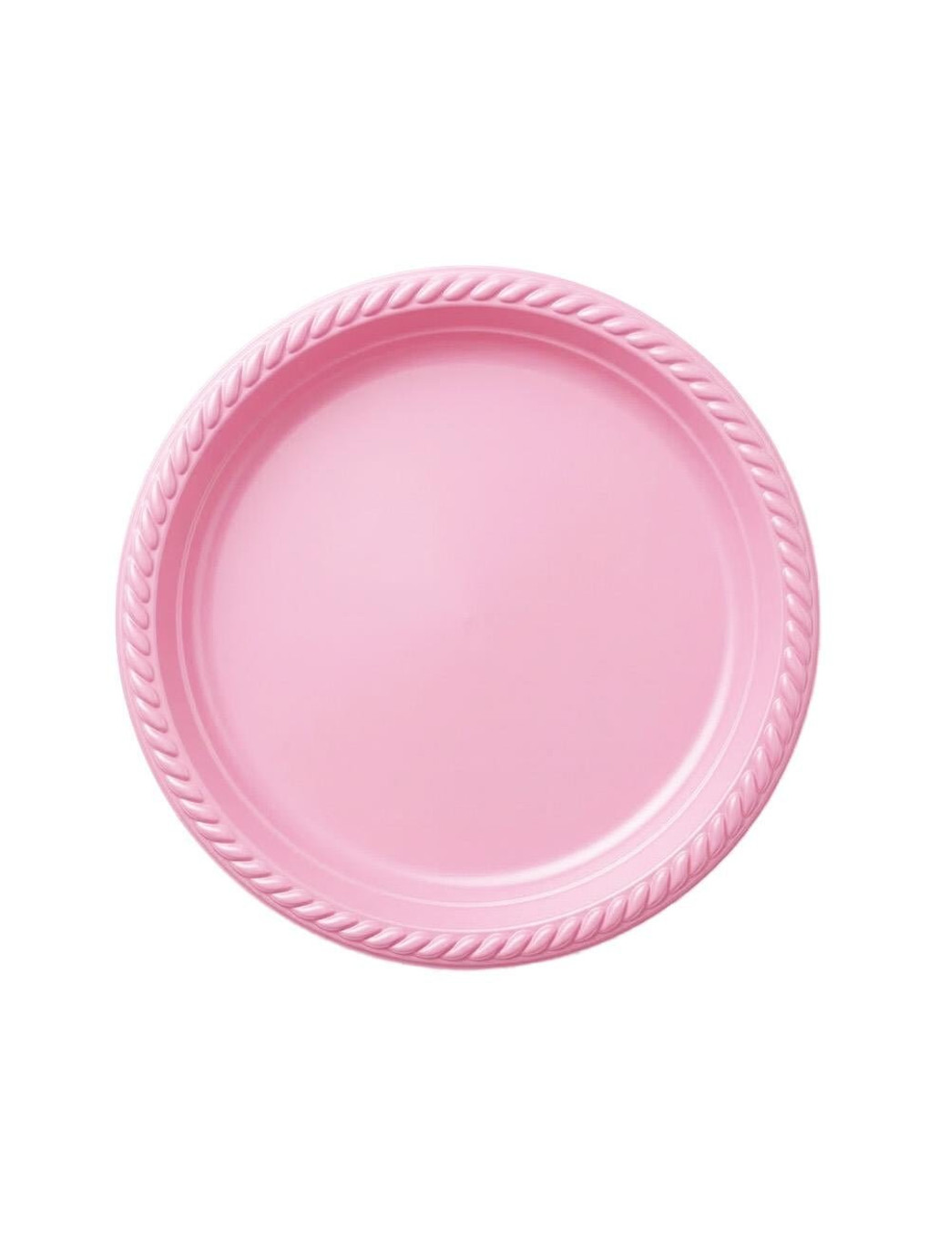 Plastik Tabak Doğum Günü Parti Tabağı Pembe 21 Cm 25'li-1
