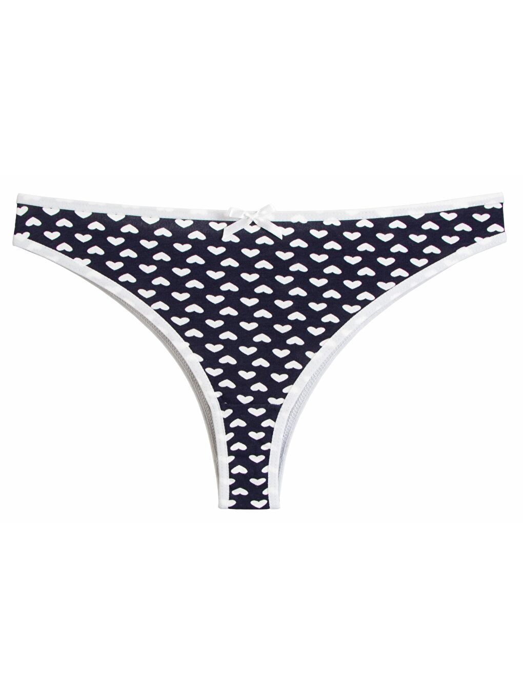 Lacivert Kadın Külot 7 li Paket Likralı Brazillian Baskılı-1