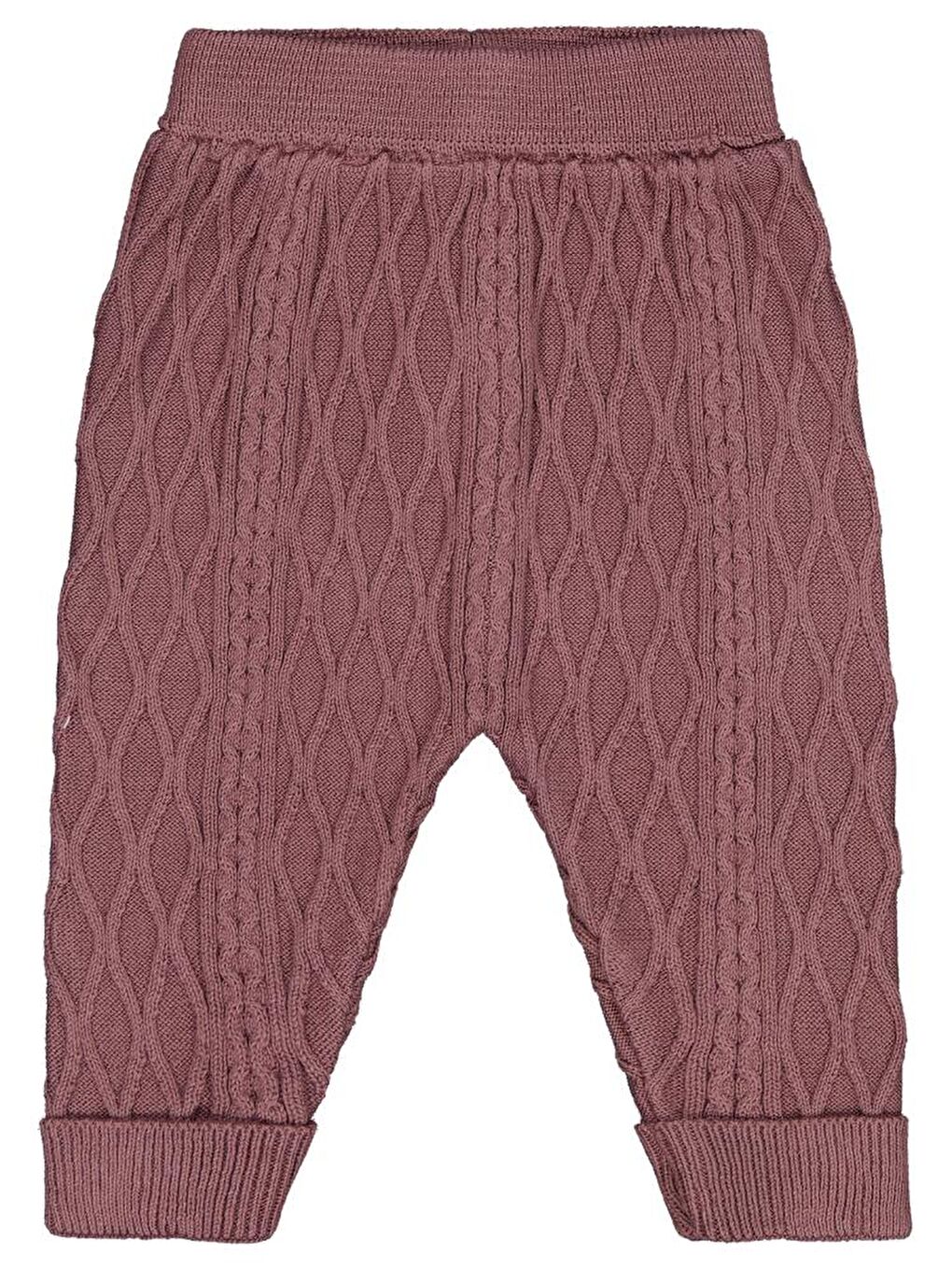 Kahverengi Baby Örgülü Triko 6-18 Ay Eşofman Altı